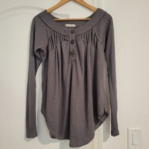 Free People We The Free Oversized Flowy Long Sleeve Top